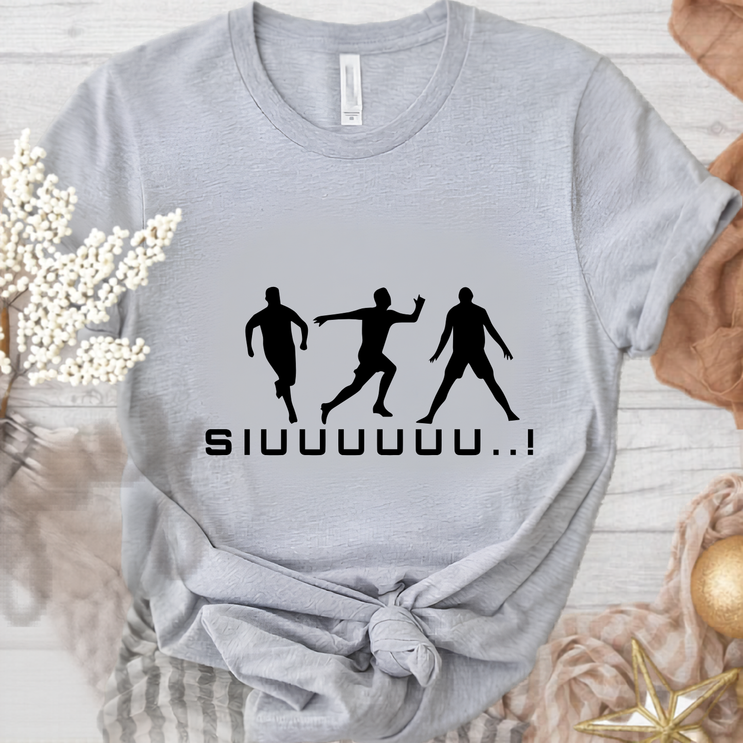 FIFA World Cup 2026 Cristiano Ronaldo SIUUUUUUU Celebration Silhouette Graphic Tee (physical)