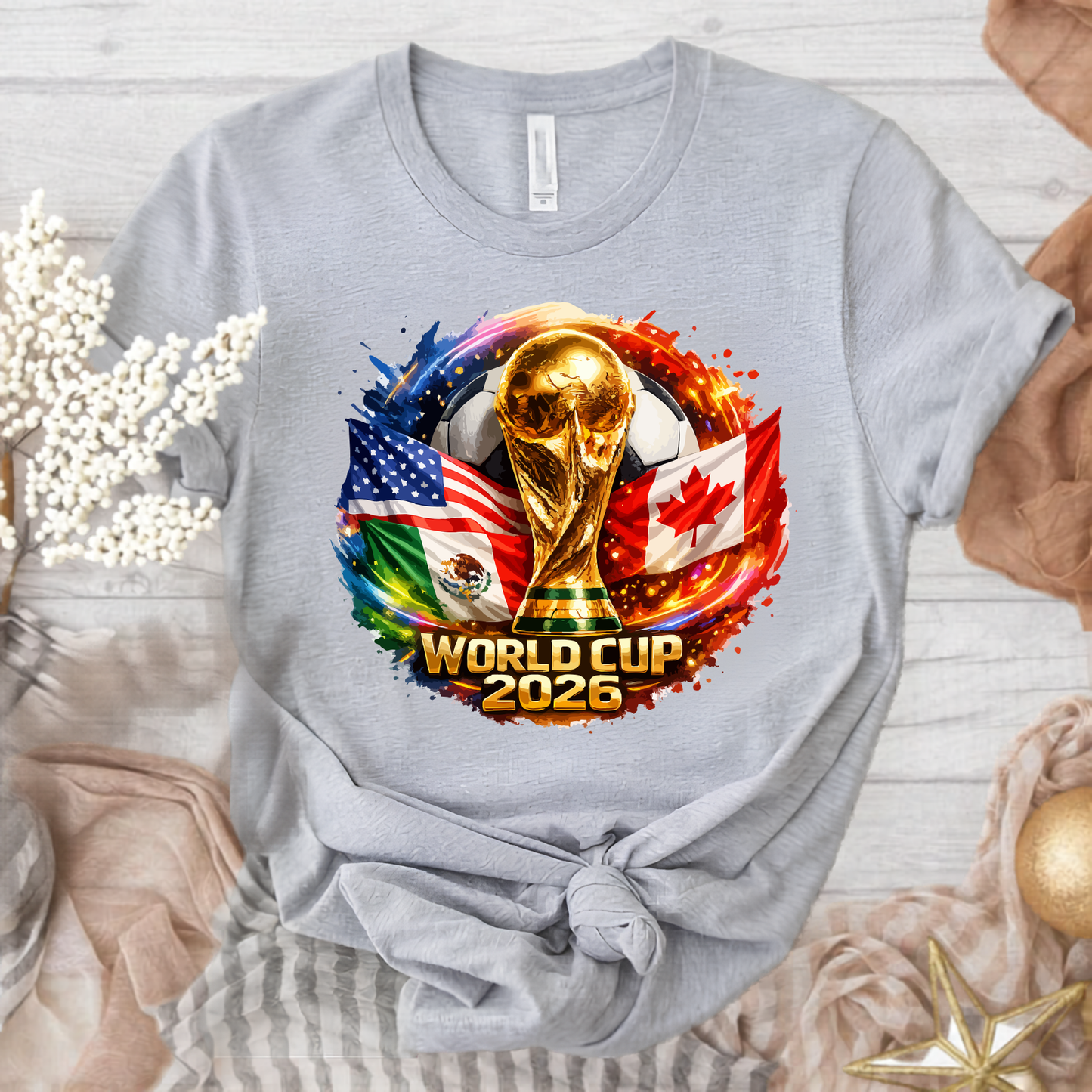 Official World Cup 2026 Host Countries USA, Canada & Mexico Graphic T-Shirt Collection (physical)