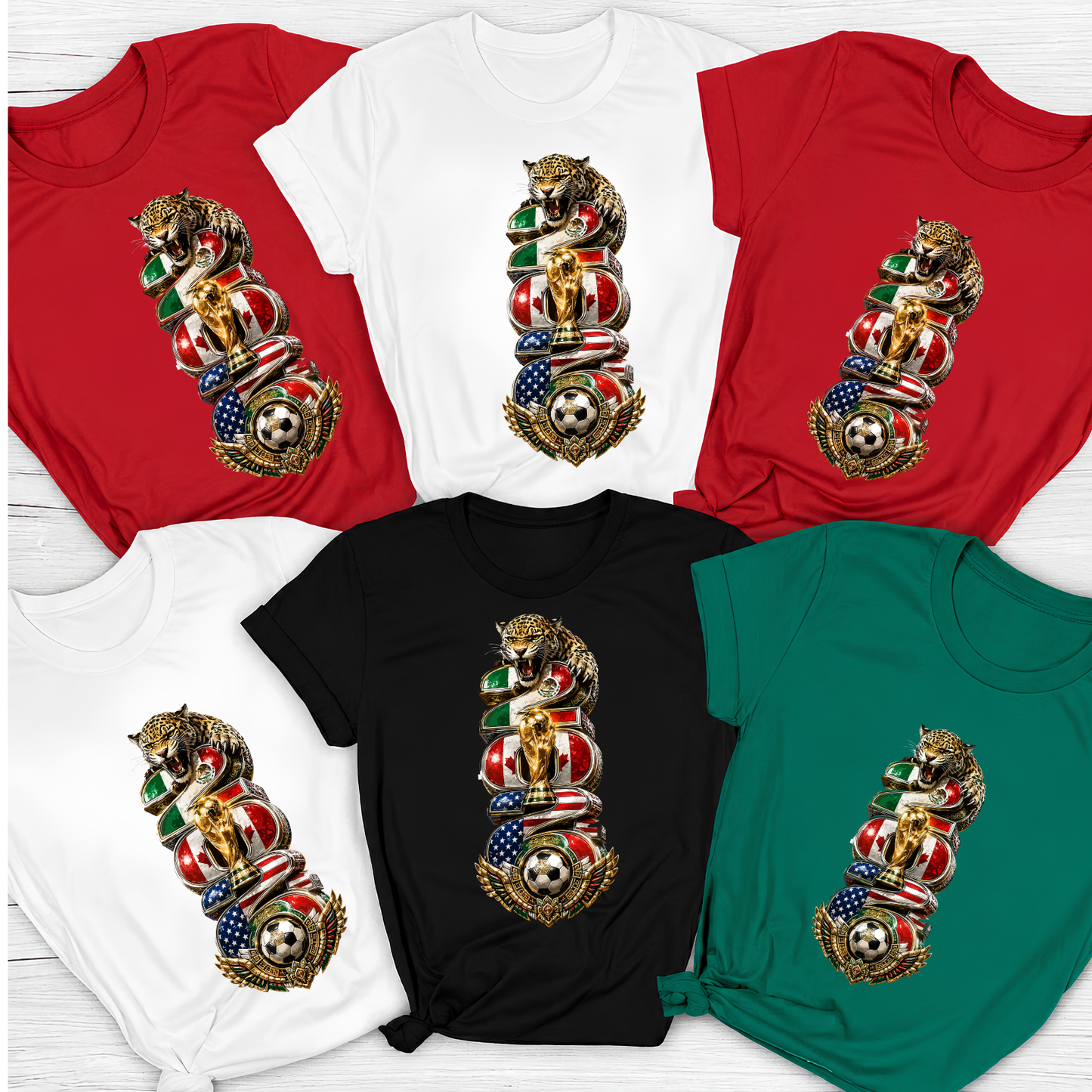 2026 World Cup Totem Jaguar T-Shirt - Tri-National Soccer Tournament Tee (physical)