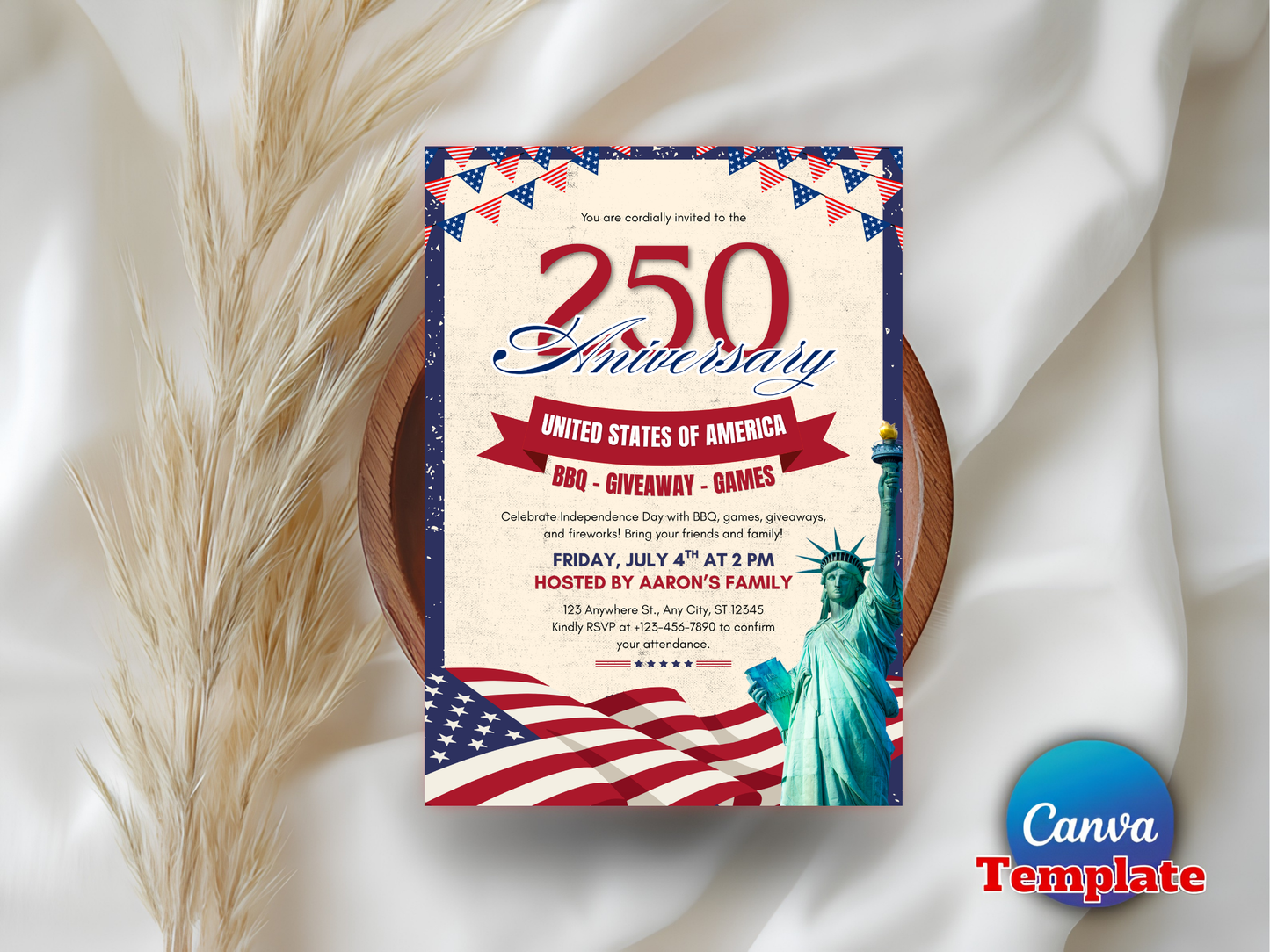 30th Birthday Invitation: Elegant BlackOne All American Boy Birthday Invitation Digital, 4th Of July First Birthday InviteBow, Coquette Style (Copy)