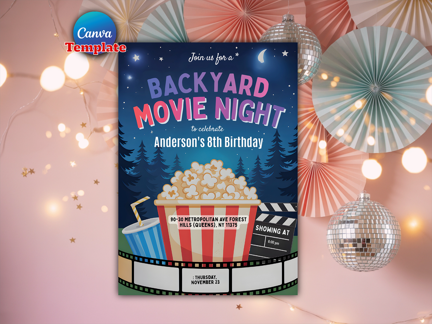 Under The Stars Party Movie Sleepover Party