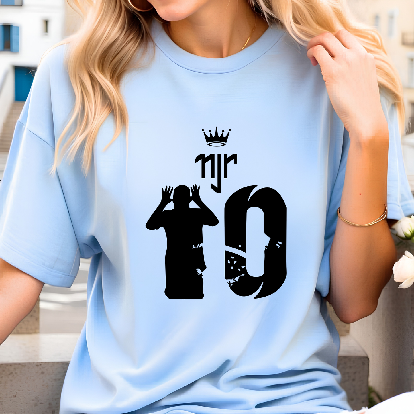 FIFA World Cup 2026 Neymar NJR 10 Silhouette Graphic Light Blue T-Shirt (physical)