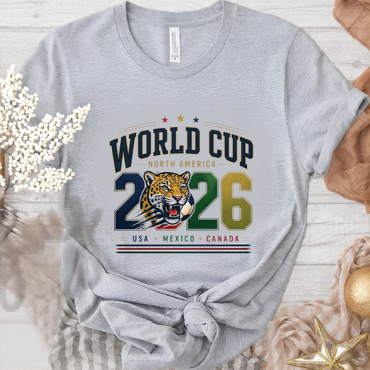 2026 World Cup North America Jaguar Graphic White T-Shirt (physical)
