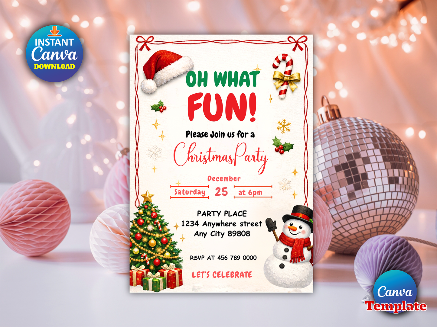 Christmas Party Invitation Template