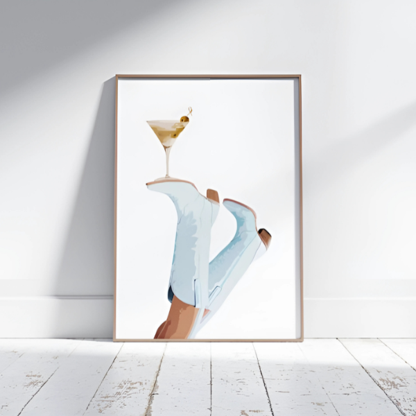 Light Blue Cowgirl Wall Art (Printable+Physical)