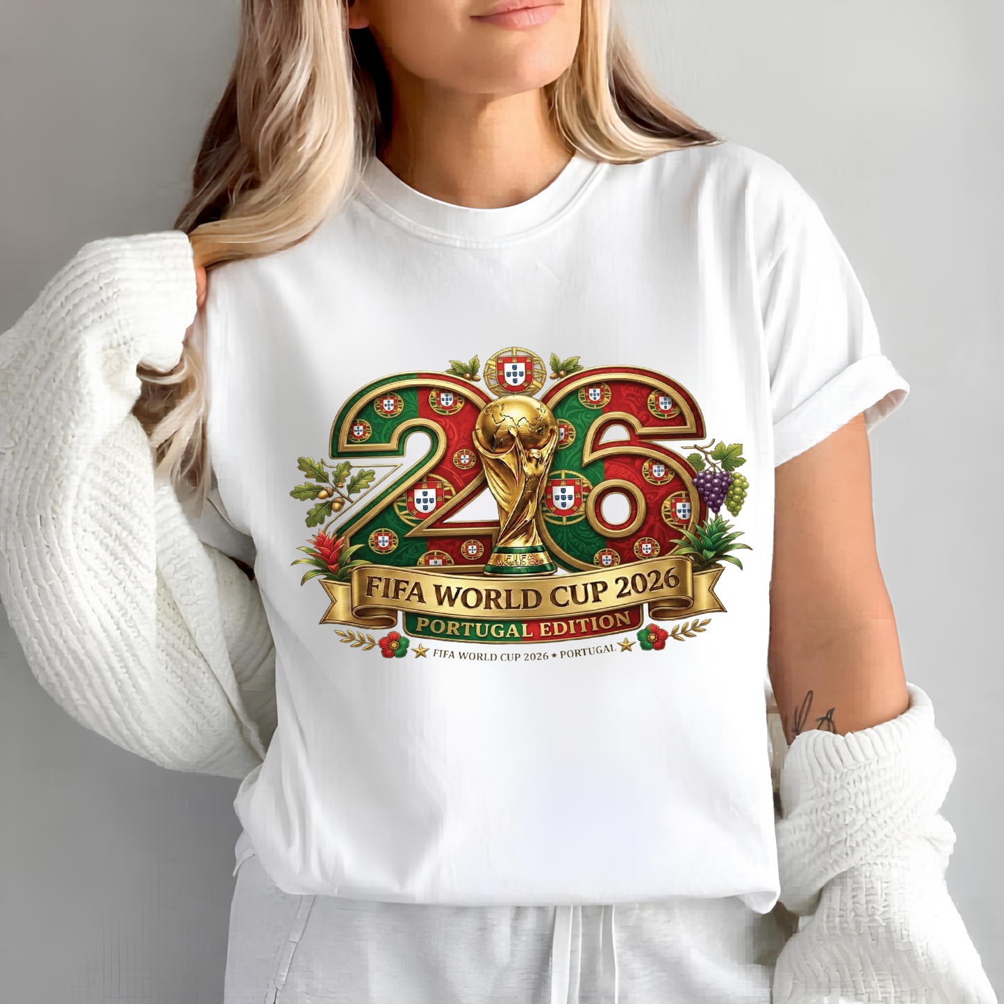 FIFA World Cup 2026 Portugal Edition Graphic Black T-Shirt (physical)