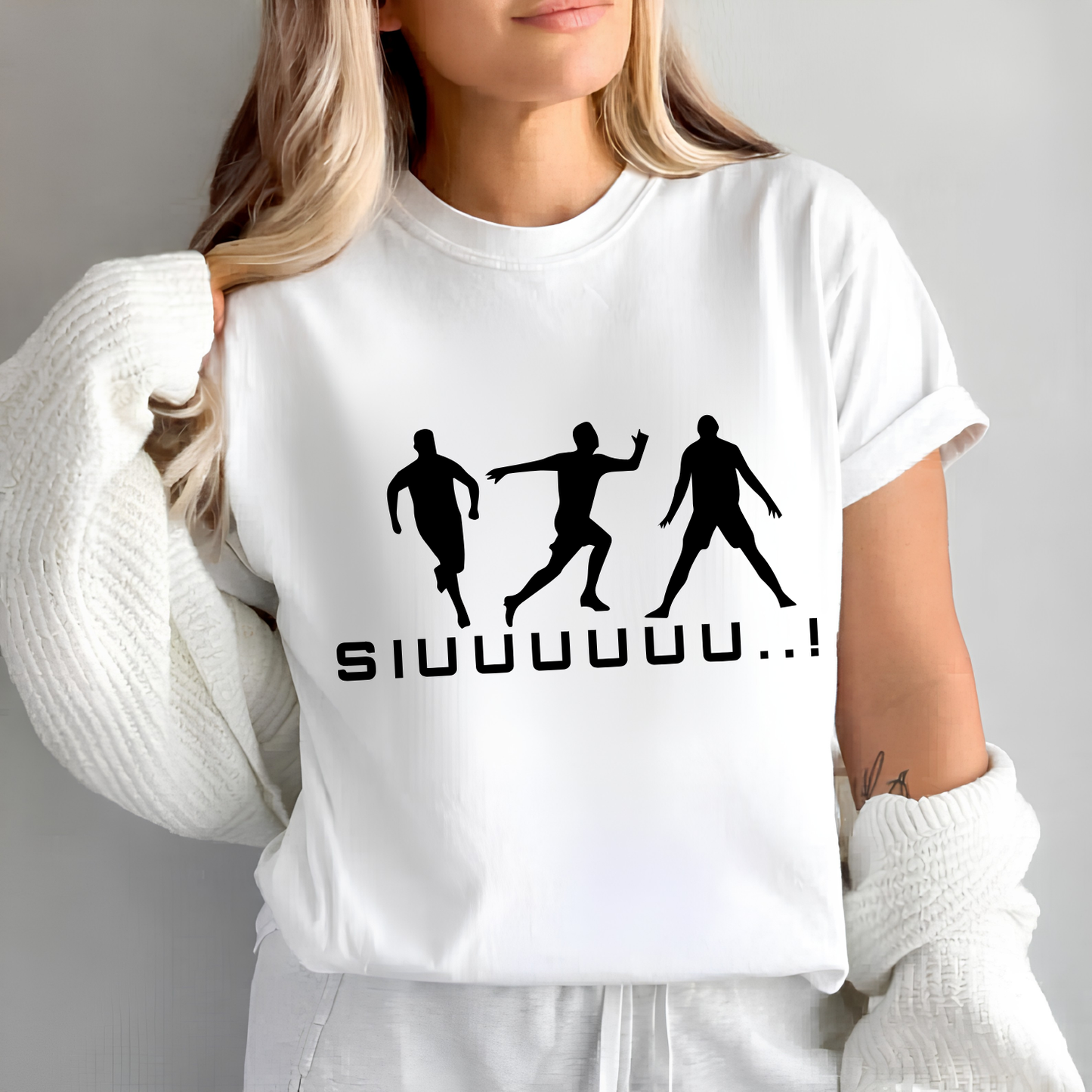 FIFA World Cup 2026 Cristiano Ronaldo SIUUUUUUU Celebration Silhouette Graphic Tee (physical)