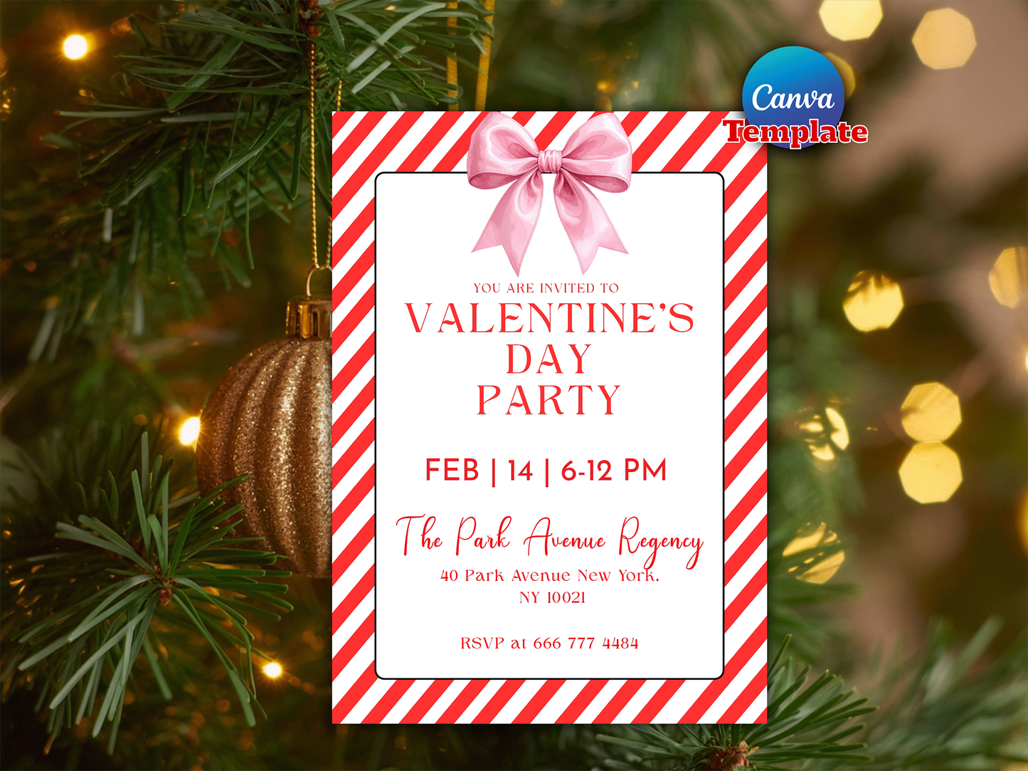 Editable Valentine’s Day Party Invitation Template