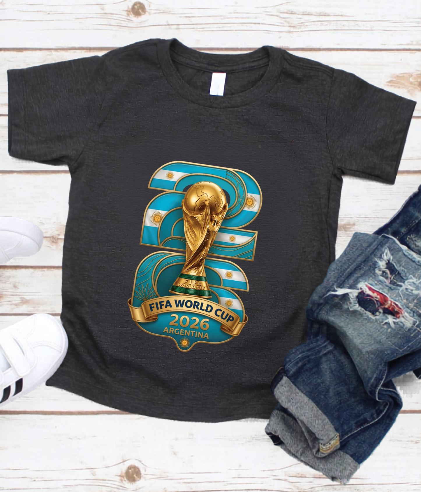 FIFA World Cup 2026 Argentina Football Supporters Graphic T-Shirt (physical)