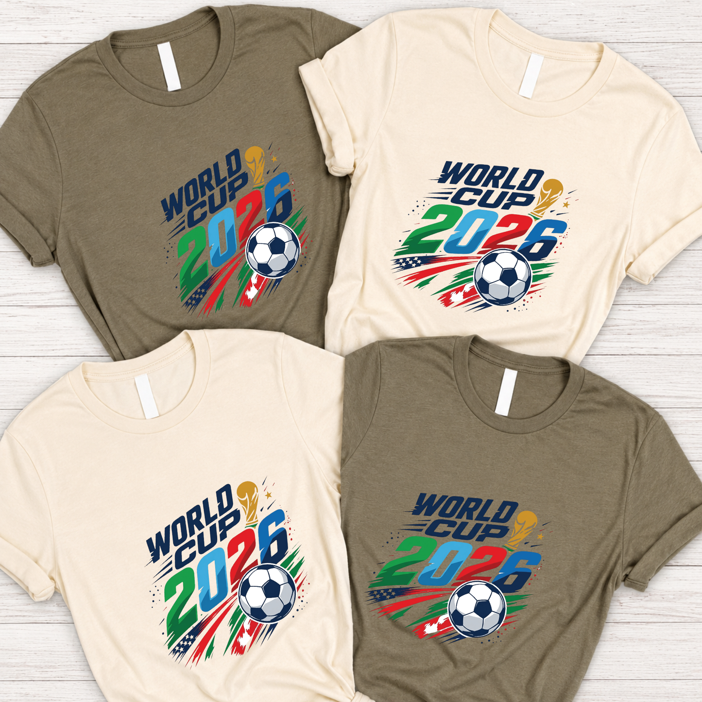 FIFA World Cup 2026 Colorful Soccer Logo Fans Graphic T-Shirt (physical)