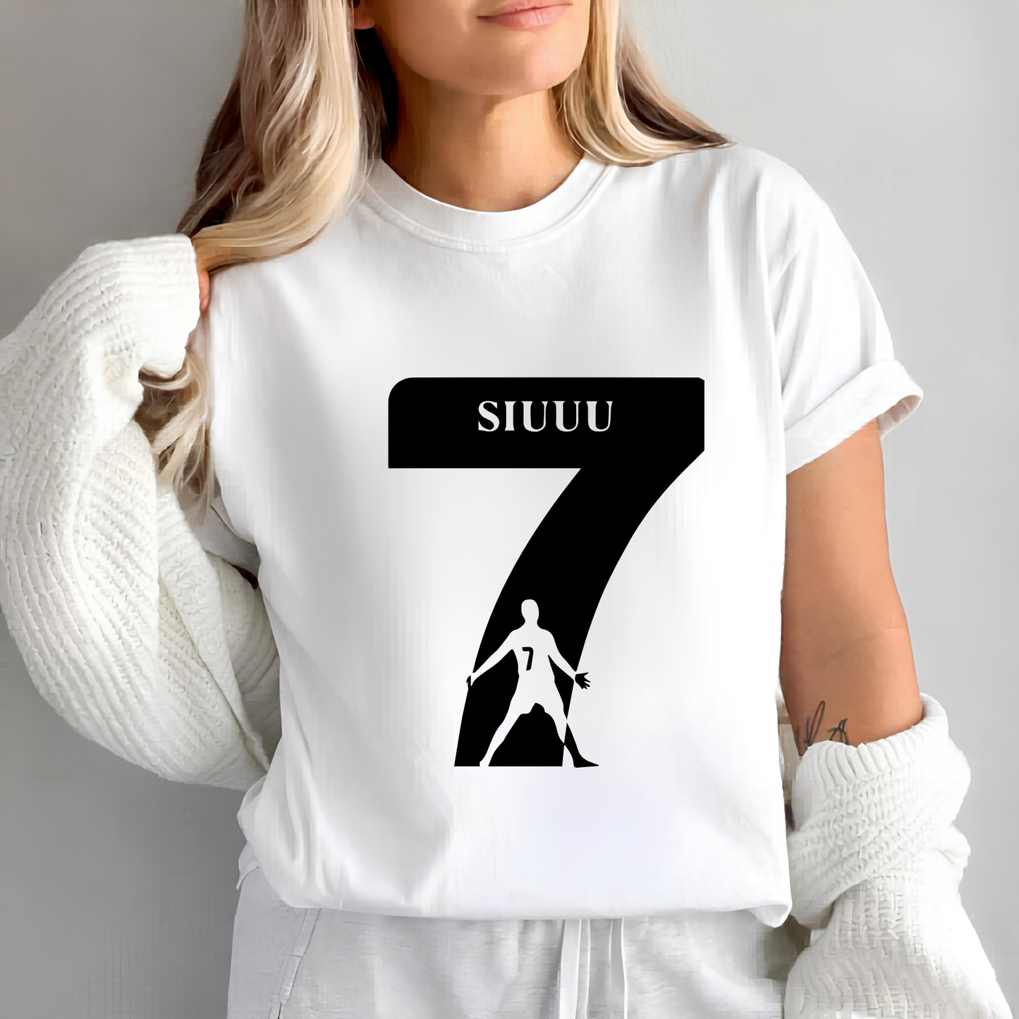 FIFA World Cup 2026 Cristiano Ronaldo SIUUU Number 7 Graphic Tee (physical)