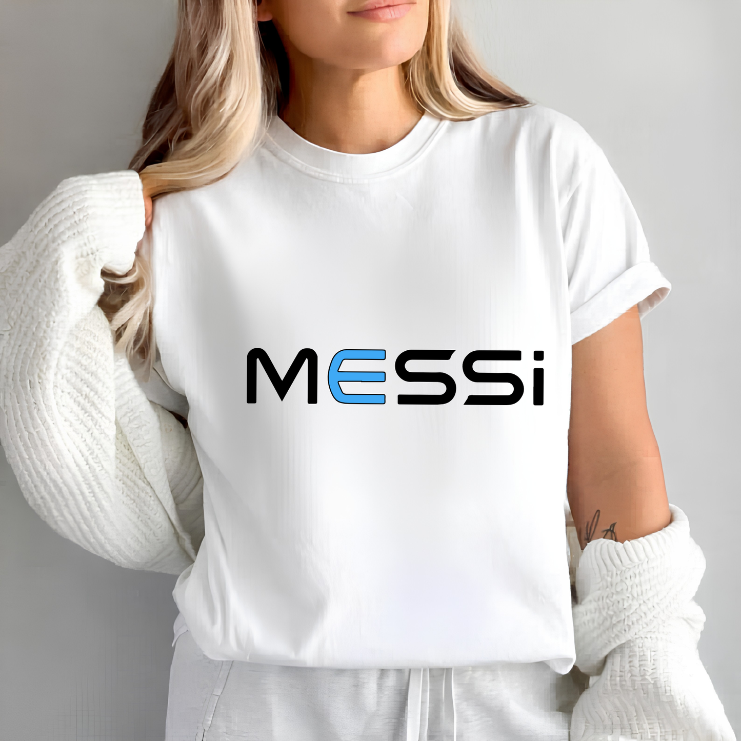 FIFA World Cup 2026 Lionel Messi Minimalist Text Logo Graphic Tee (physical)