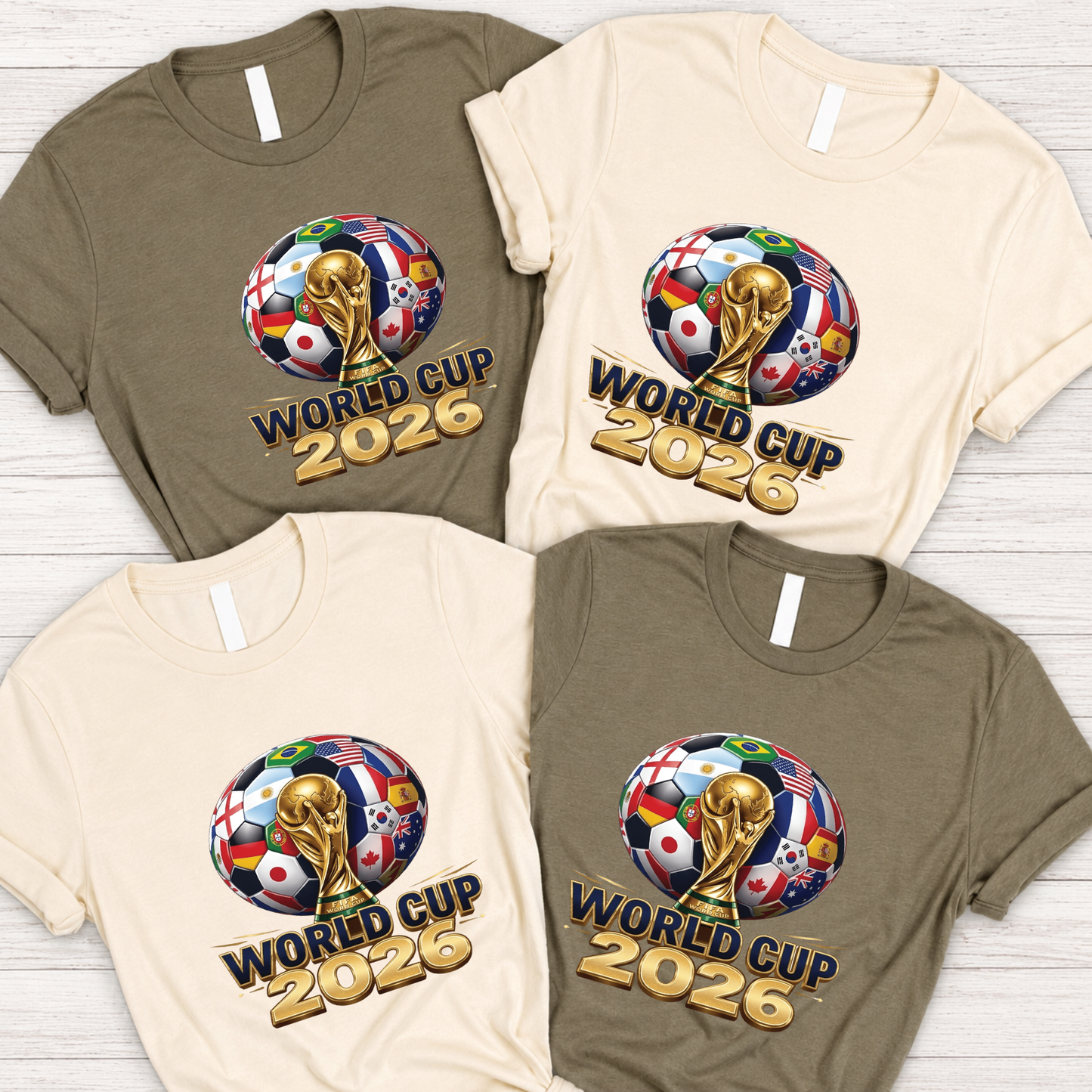 FIFA World Cup 2026 Gold Trophy Soccer Ball Black T-Shirt (physical)