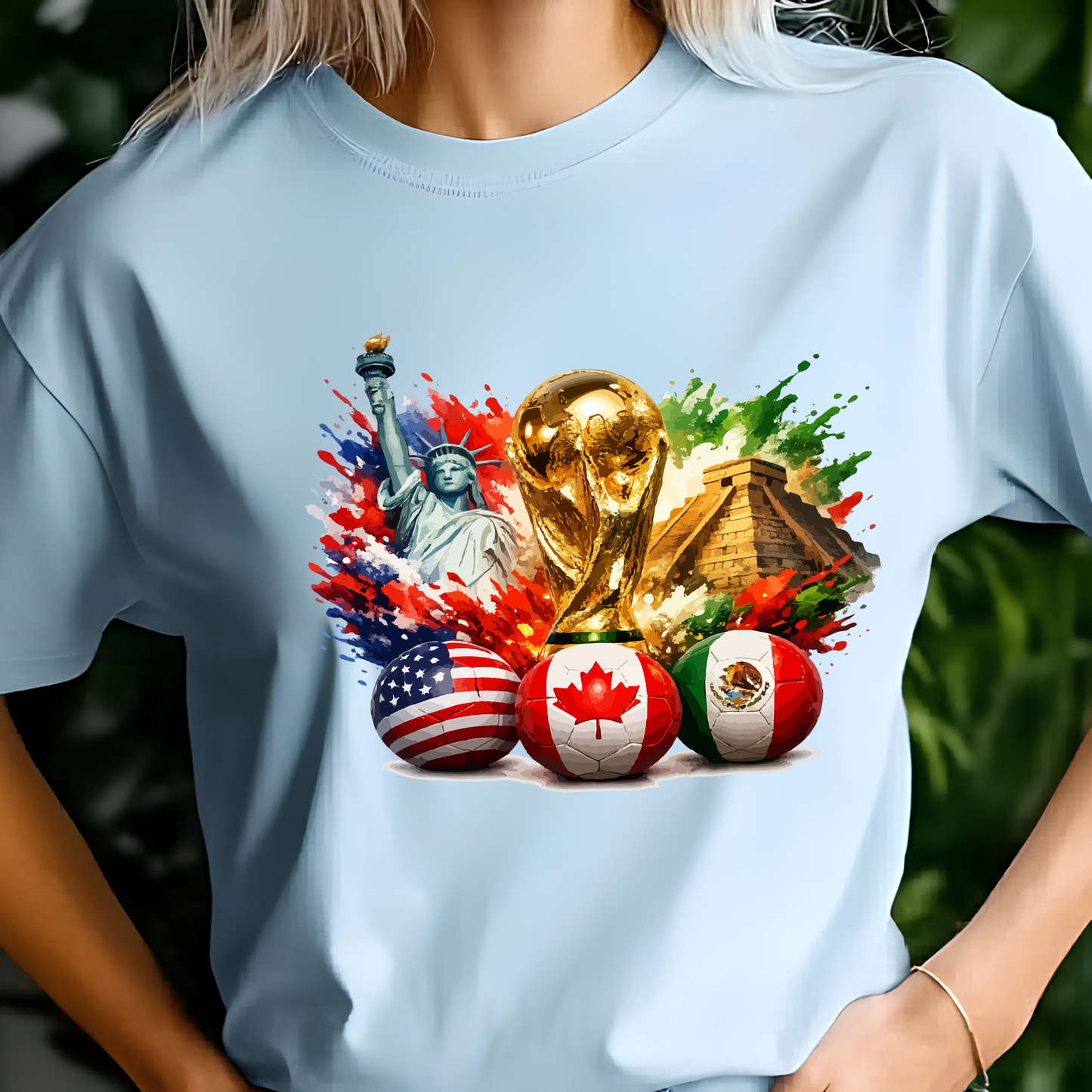 2026 World Cup United North America Soccer T-Shirt - USA, Canada & Mexico Fan Tee(physical)