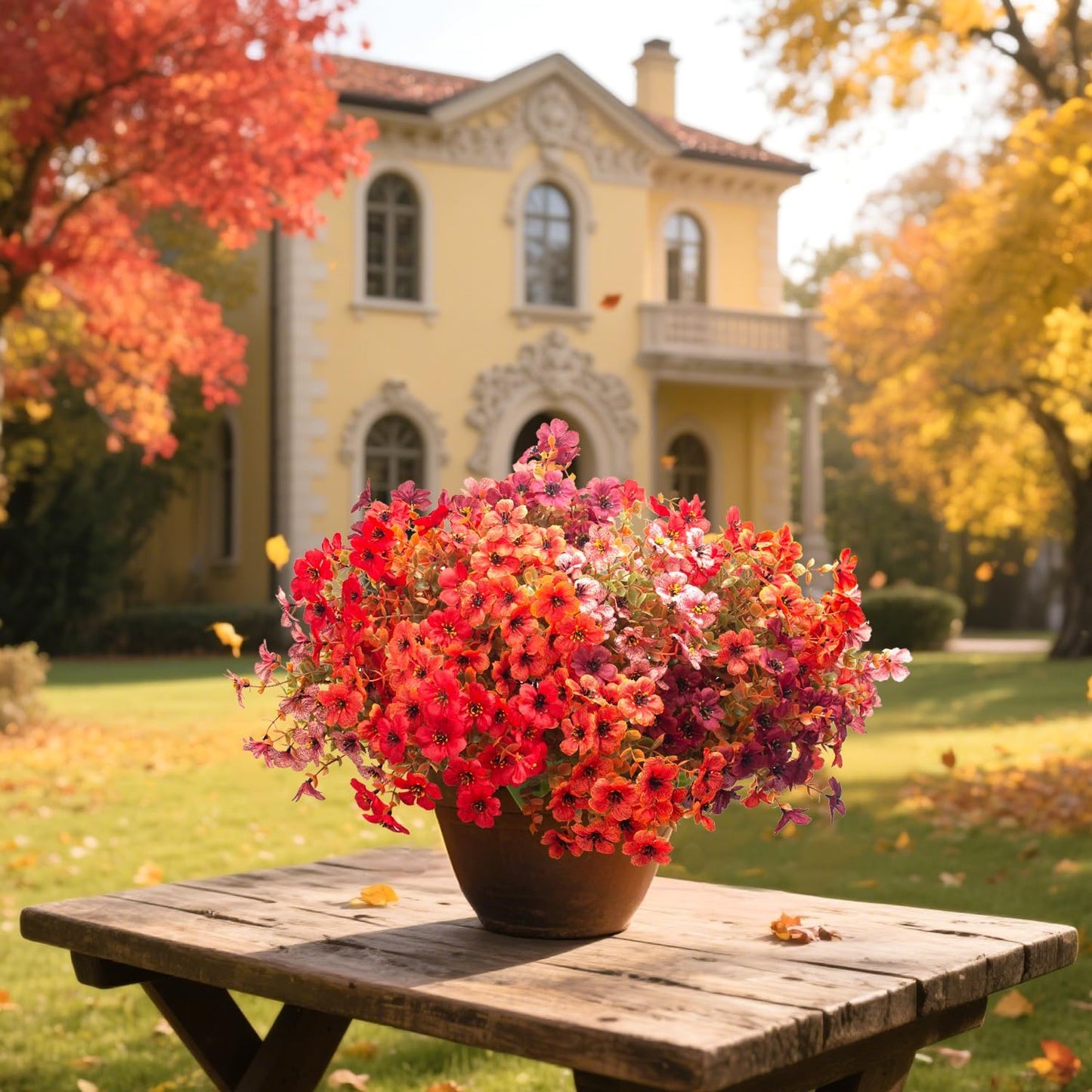 20 Bundles UV Resistant Artificial Fall Flowers