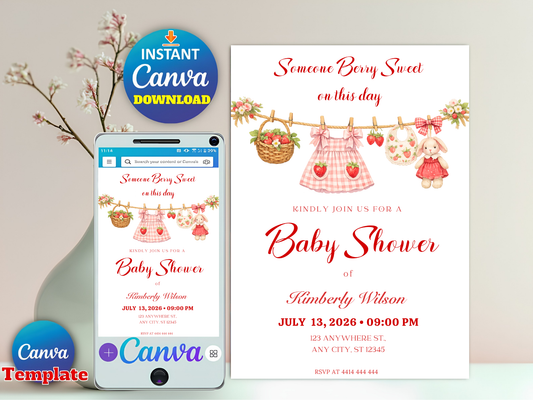 Baby in Bloom Invitation, Wildflowers Baby Shower Invitation, Purple Pink Flower Invitation,Wild Flower Invite, Floral Baby Brunch Invite (Copy)