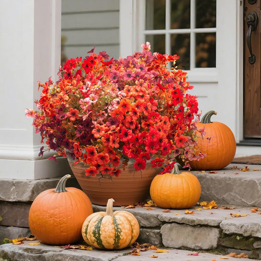 20 Bundles UV Resistant Artificial Fall Flowers
