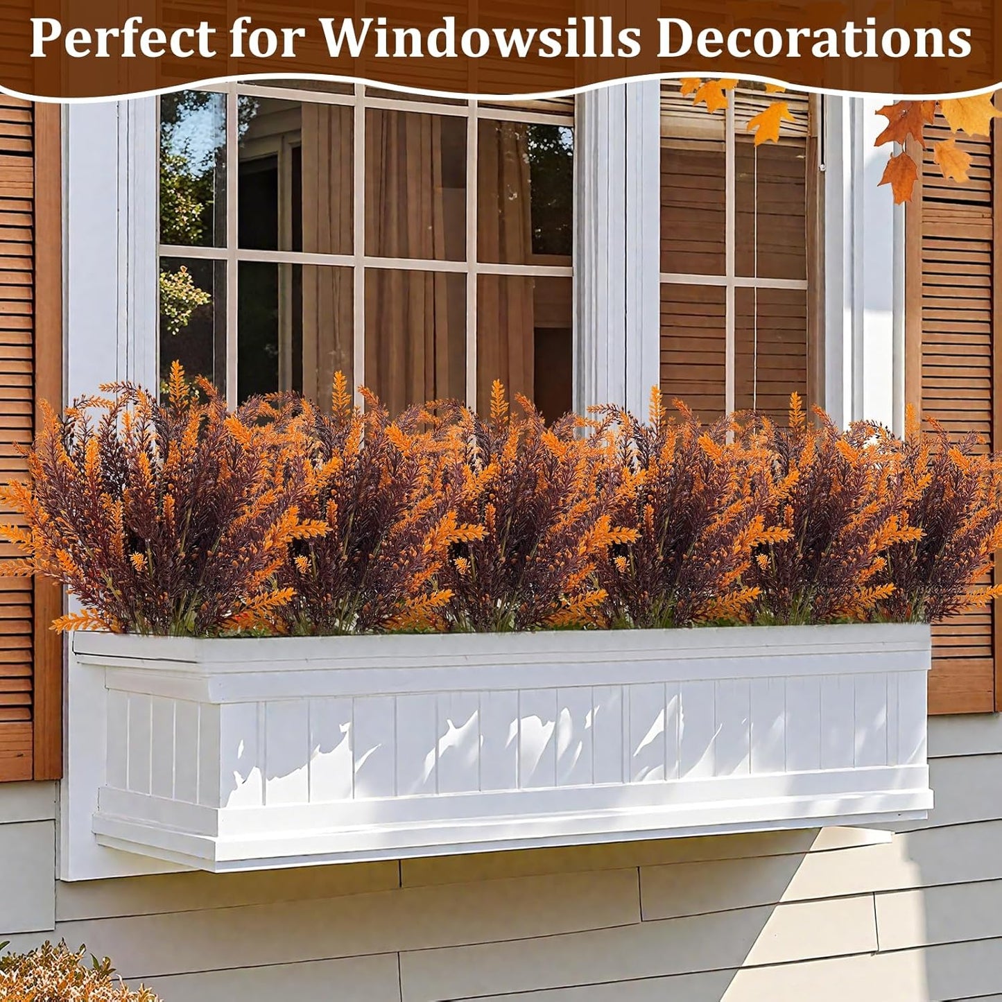 TURNMEON 10 Bundles Artificial Fall Flowers for Outdoors Fall Decorations