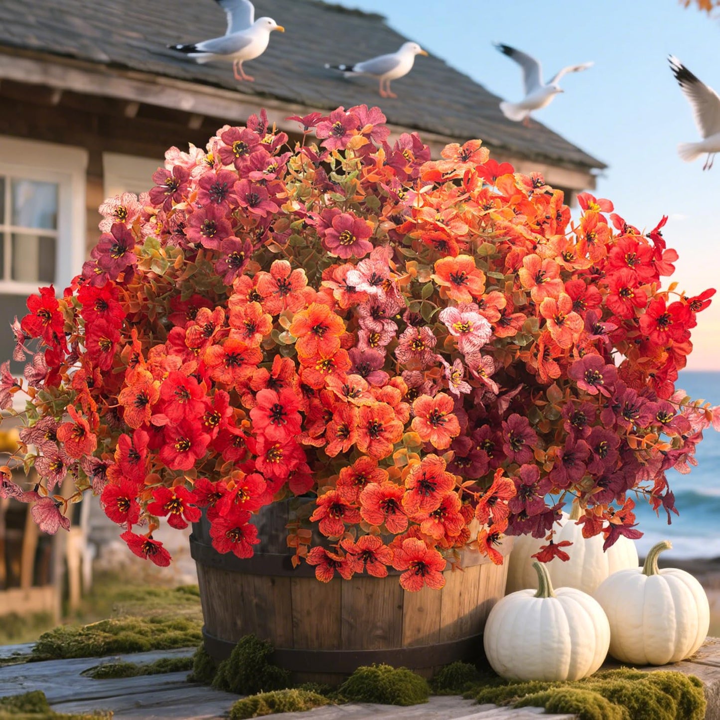 20 Bundles UV Resistant Artificial Fall Flowers
