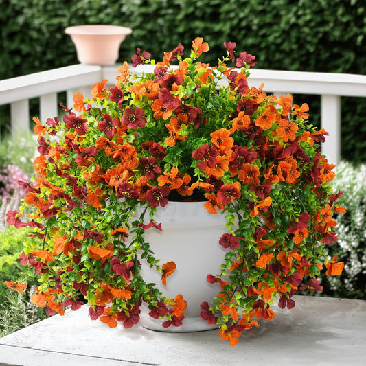 Artificial Hanging Flowers Plants for Outdoor Fall Decoration - 2PCS