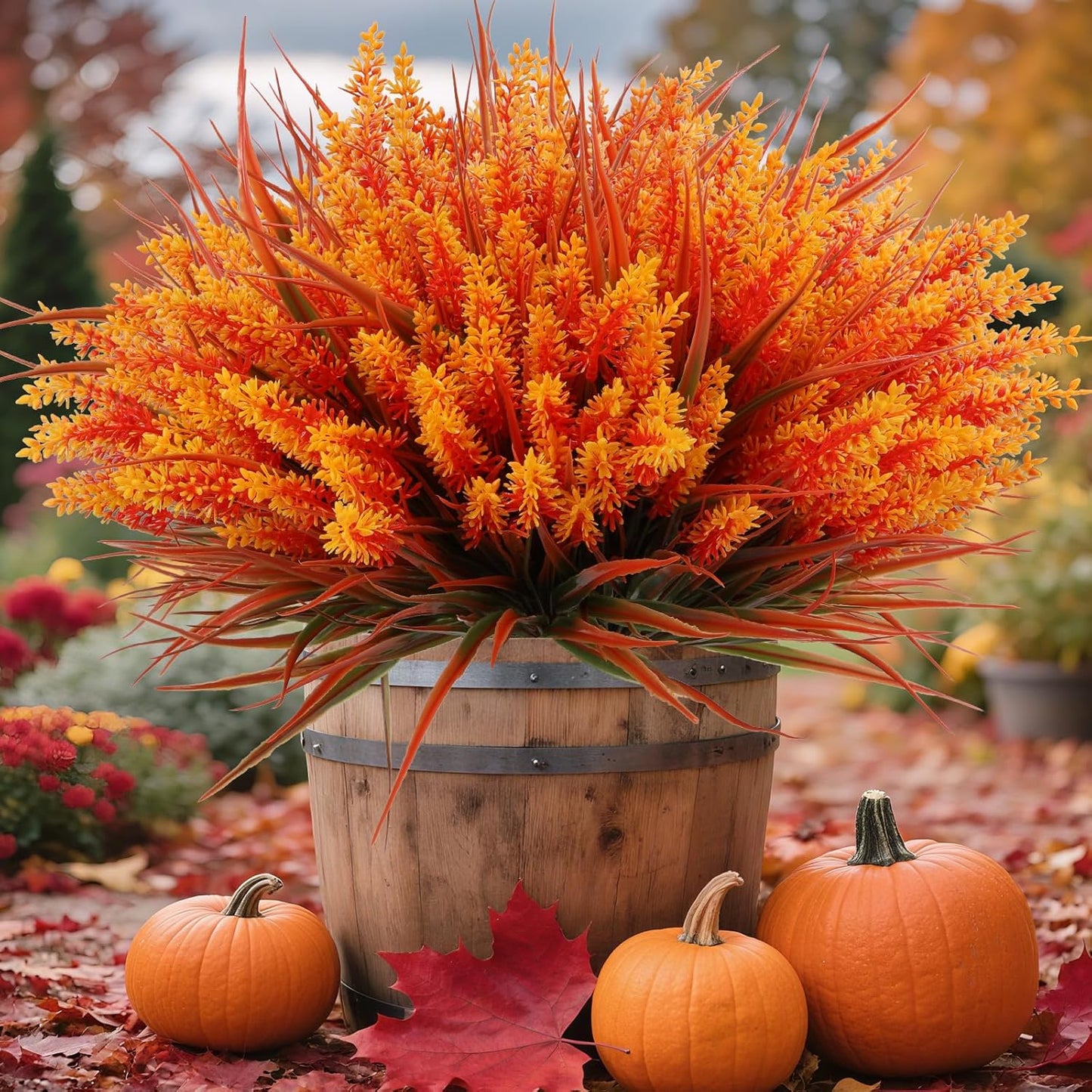 Geegoods 24 Bundles Artificial Fall Flowers Outdoor