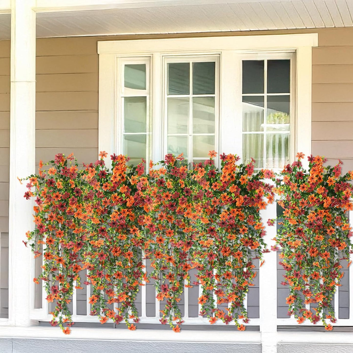 Artificial Fall Fake Flowers for Outdoor Fall Decoration 2 Pcs