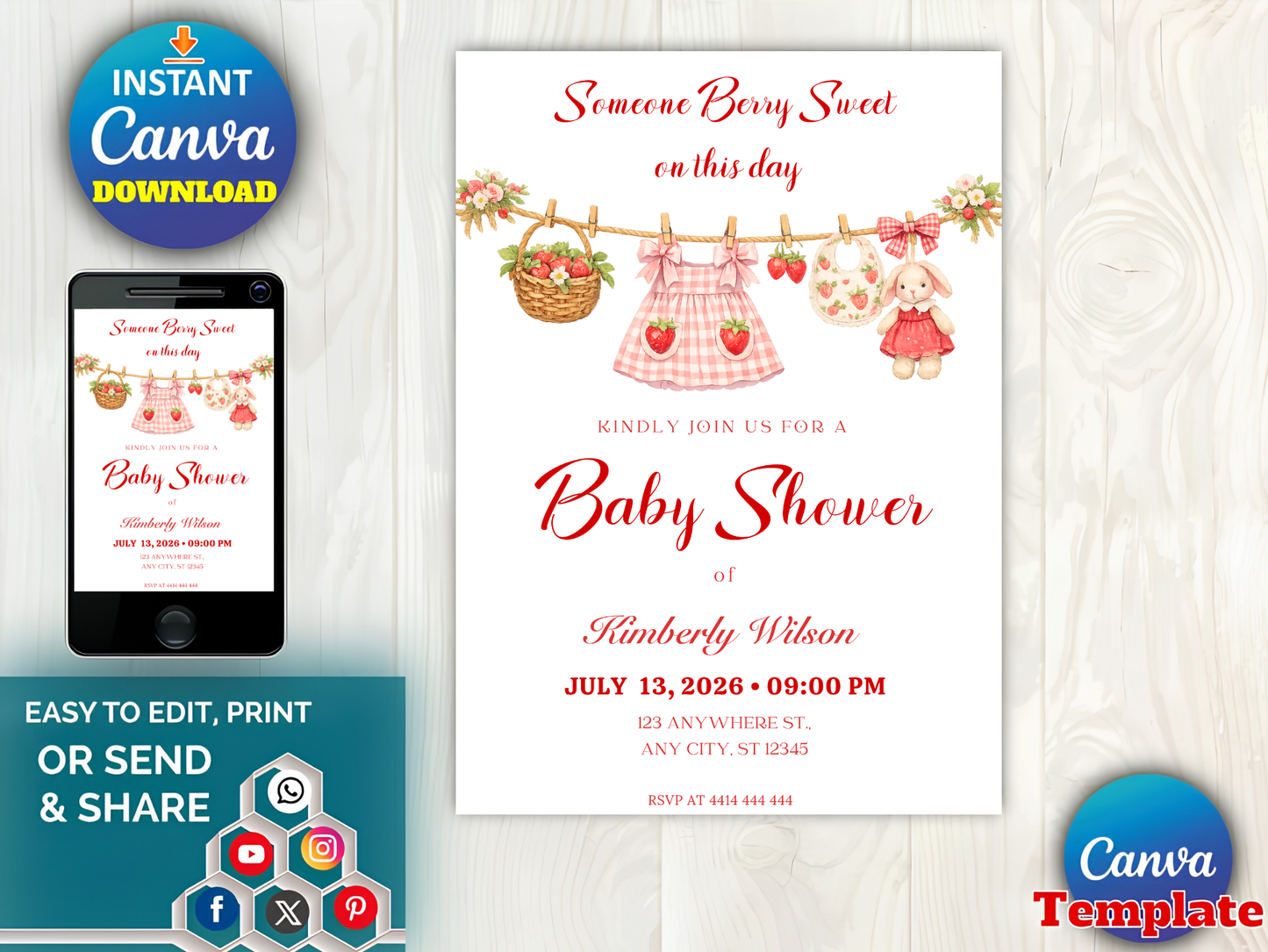 Baby in Bloom Invitation, Wildflowers Baby Shower Invitation, Purple Pink Flower Invitation,Wild Flower Invite, Floral Baby Brunch Invite (Copy)
