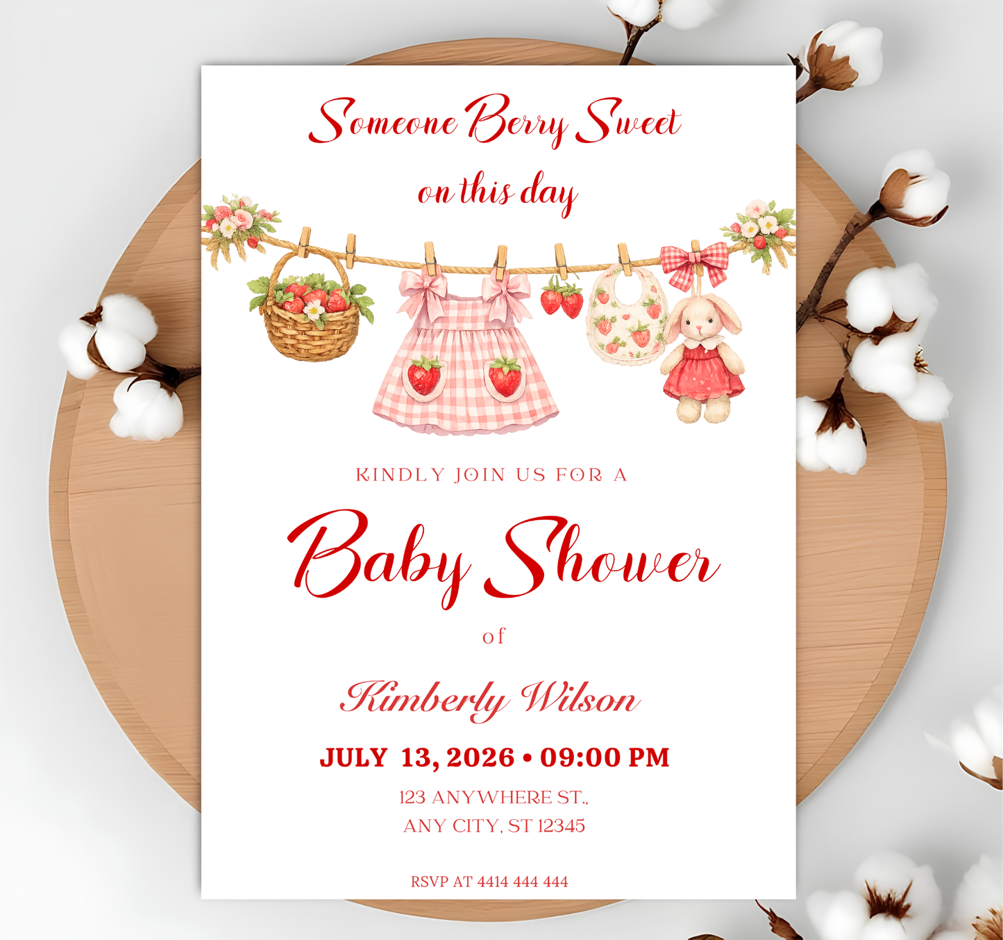 Baby in Bloom Invitation, Wildflowers Baby Shower Invitation, Purple Pink Flower Invitation,Wild Flower Invite, Floral Baby Brunch Invite (Copy)