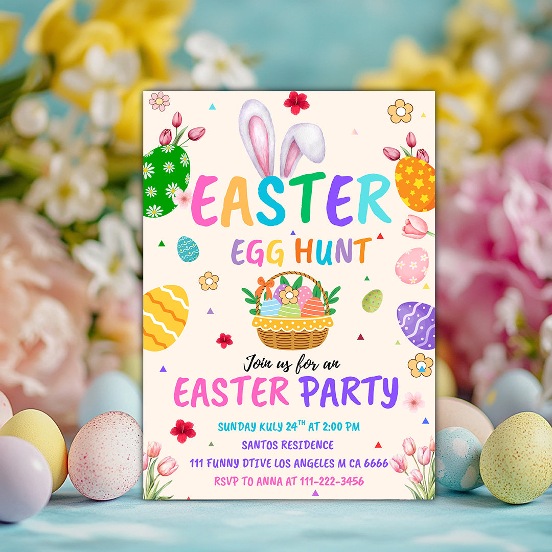 Easter Egg Hunt Invitation(Printable)