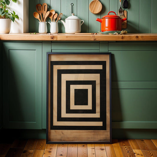 Organic Minimalist Beige and Black Printable Wall Art(Printable+Physical)
