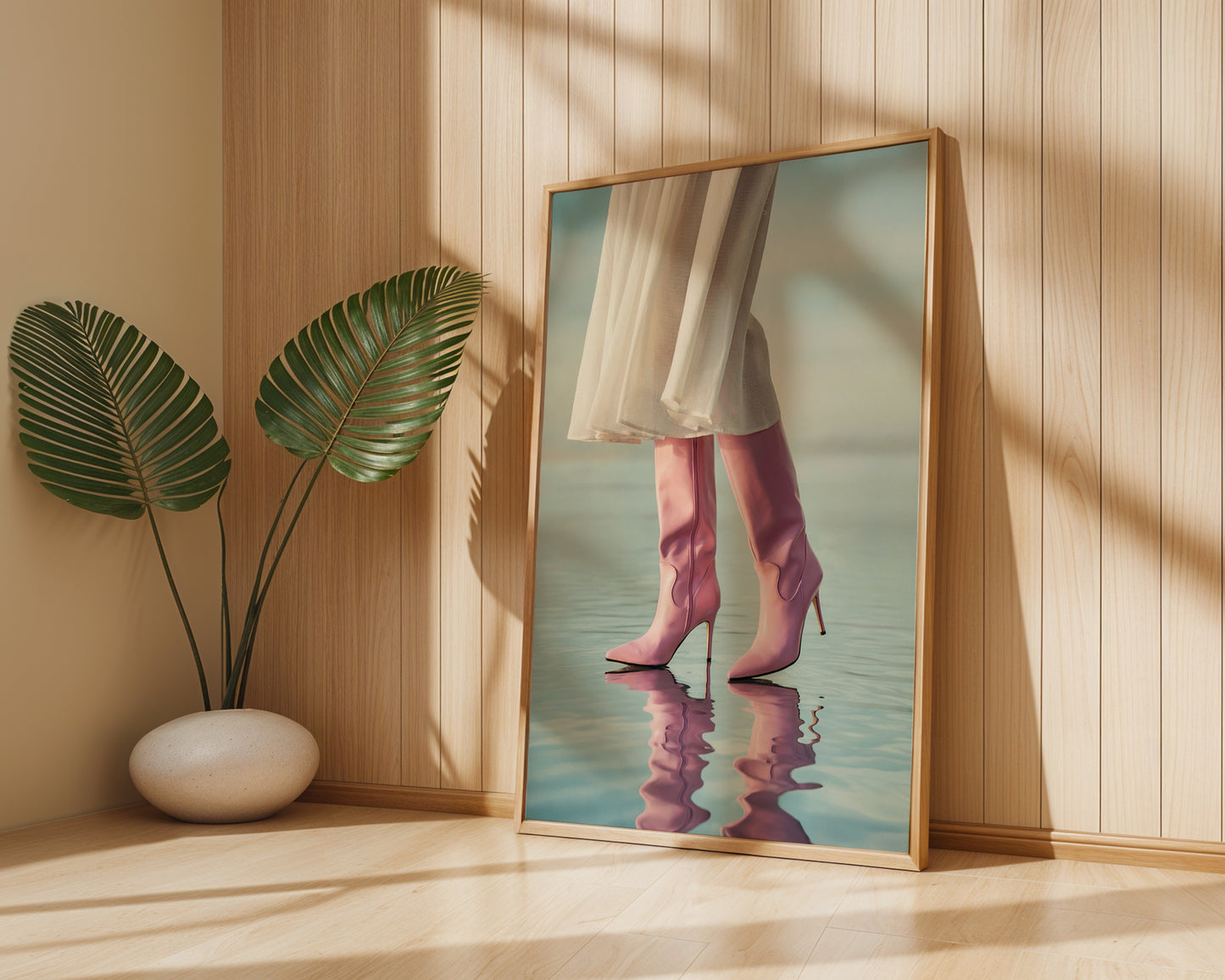 Coastal Cowgirl Boots Beachy Poster Wall Art (Printable+Physical)