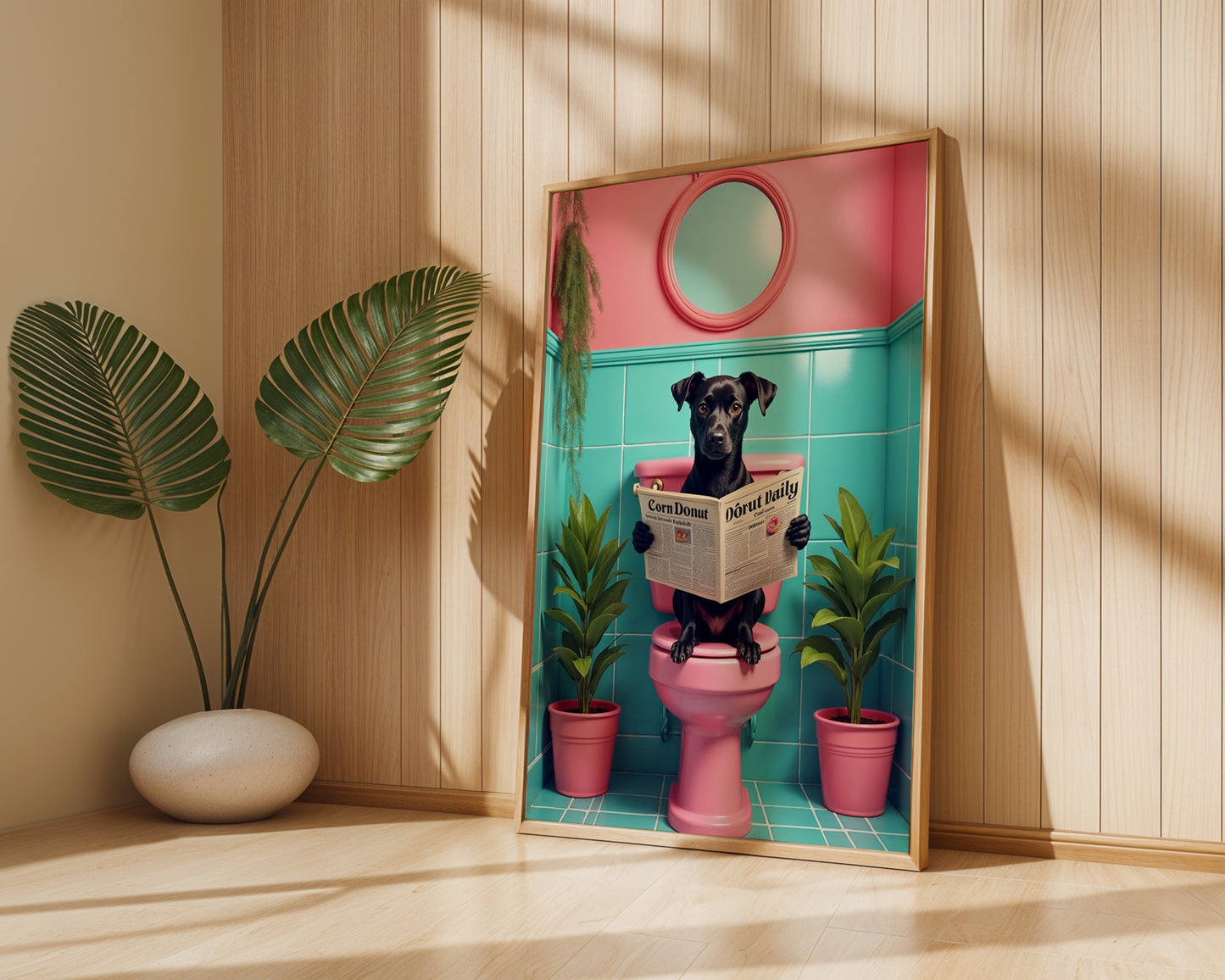 Bathroom dog Print(Printable+Physical)