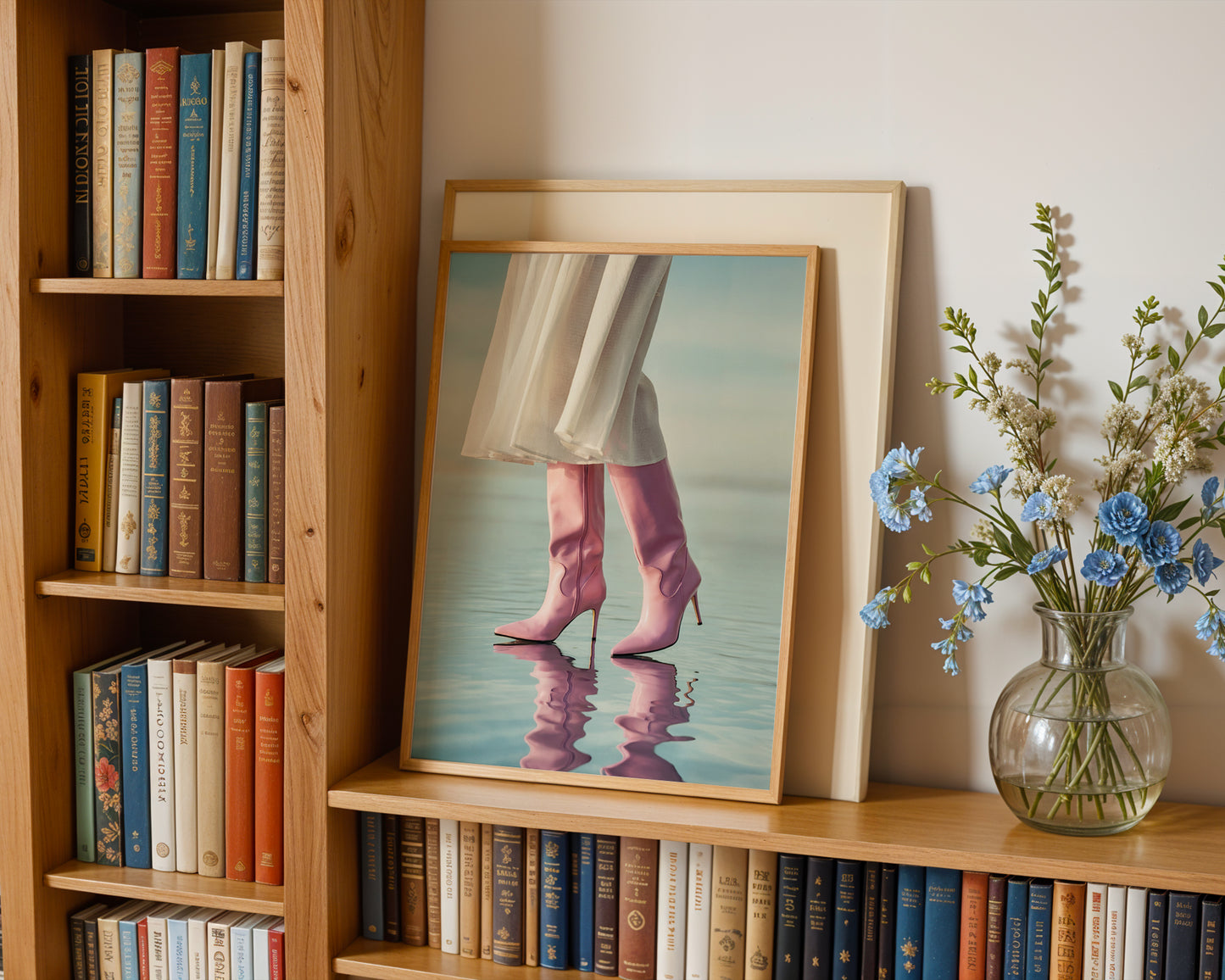 Coastal Cowgirl Boots Beachy Poster Wall Art (Printable+Physical)