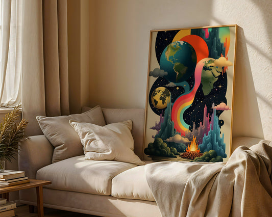 Sky-Landscape Surreal Painting(Printable+Physical)