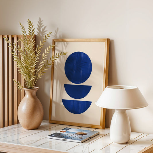 Royal Blue Minimalist Abstract Printable Wall Art(Printable+Physical)