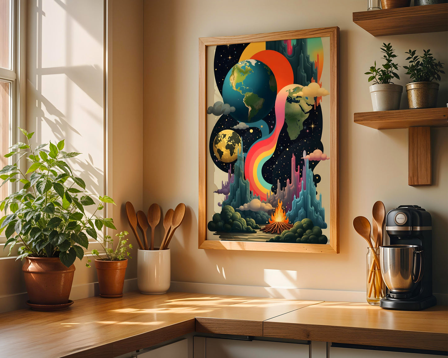 Sky-Landscape Surreal Painting(Printable+Physical)