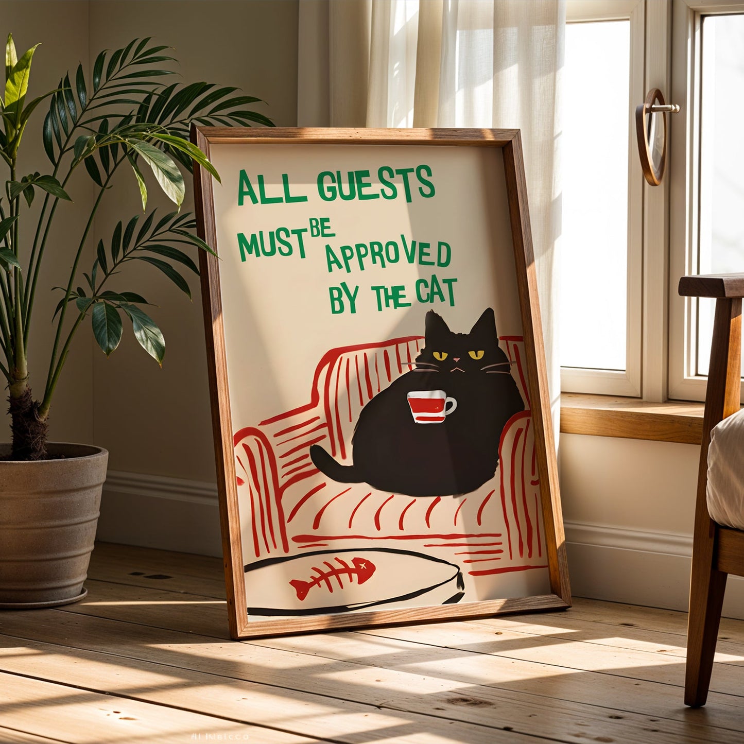 All Guests Must Be Approved by the Cat(Printable+Physical)