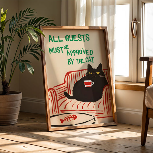 All Guests Must Be Approved by the Cat(Printable+Physical)