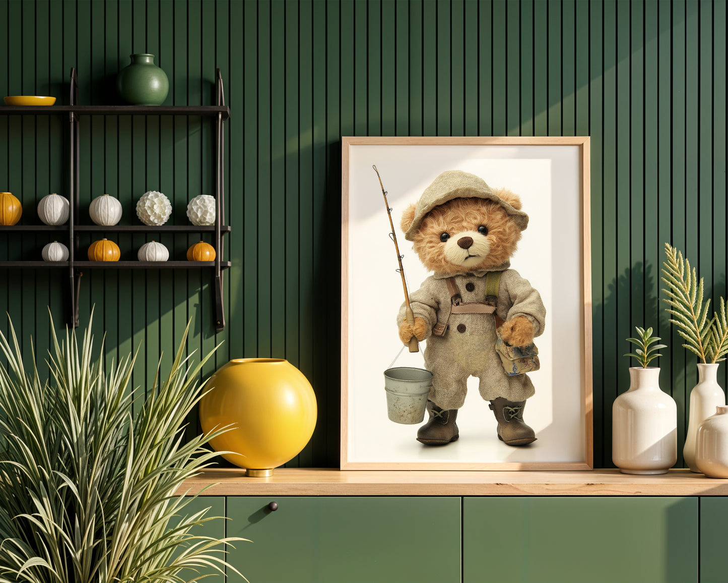 Bear Fishing Wall Art(Printable+Physical)