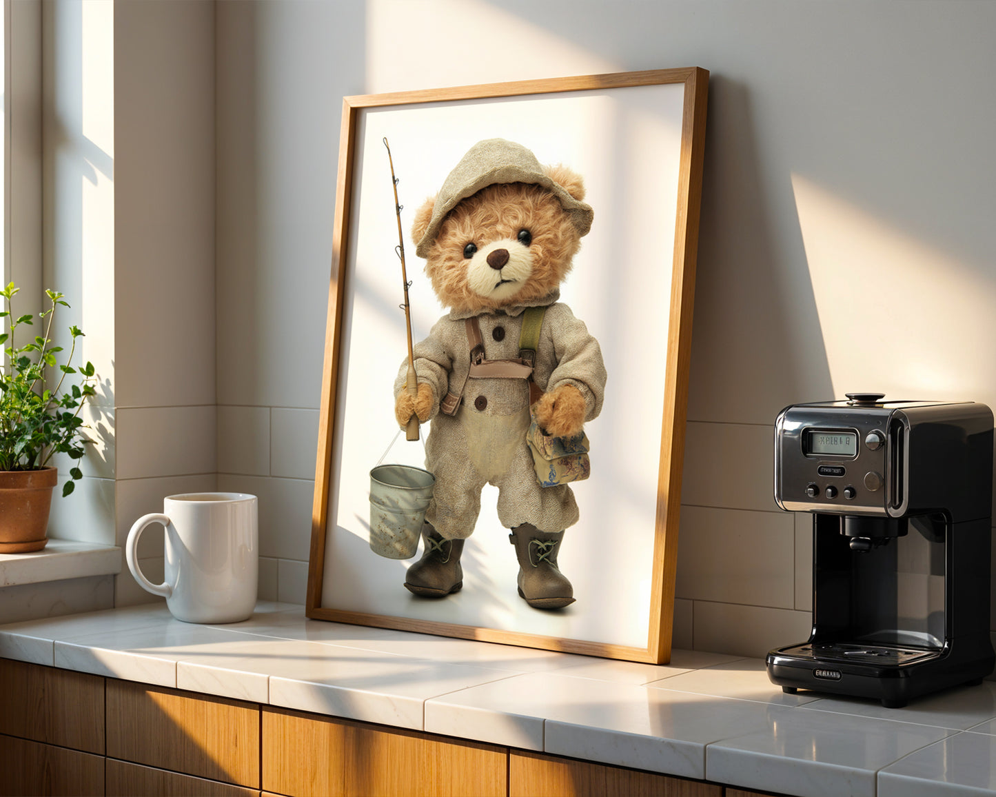 Bear Fishing Wall Art(Printable+Physical)