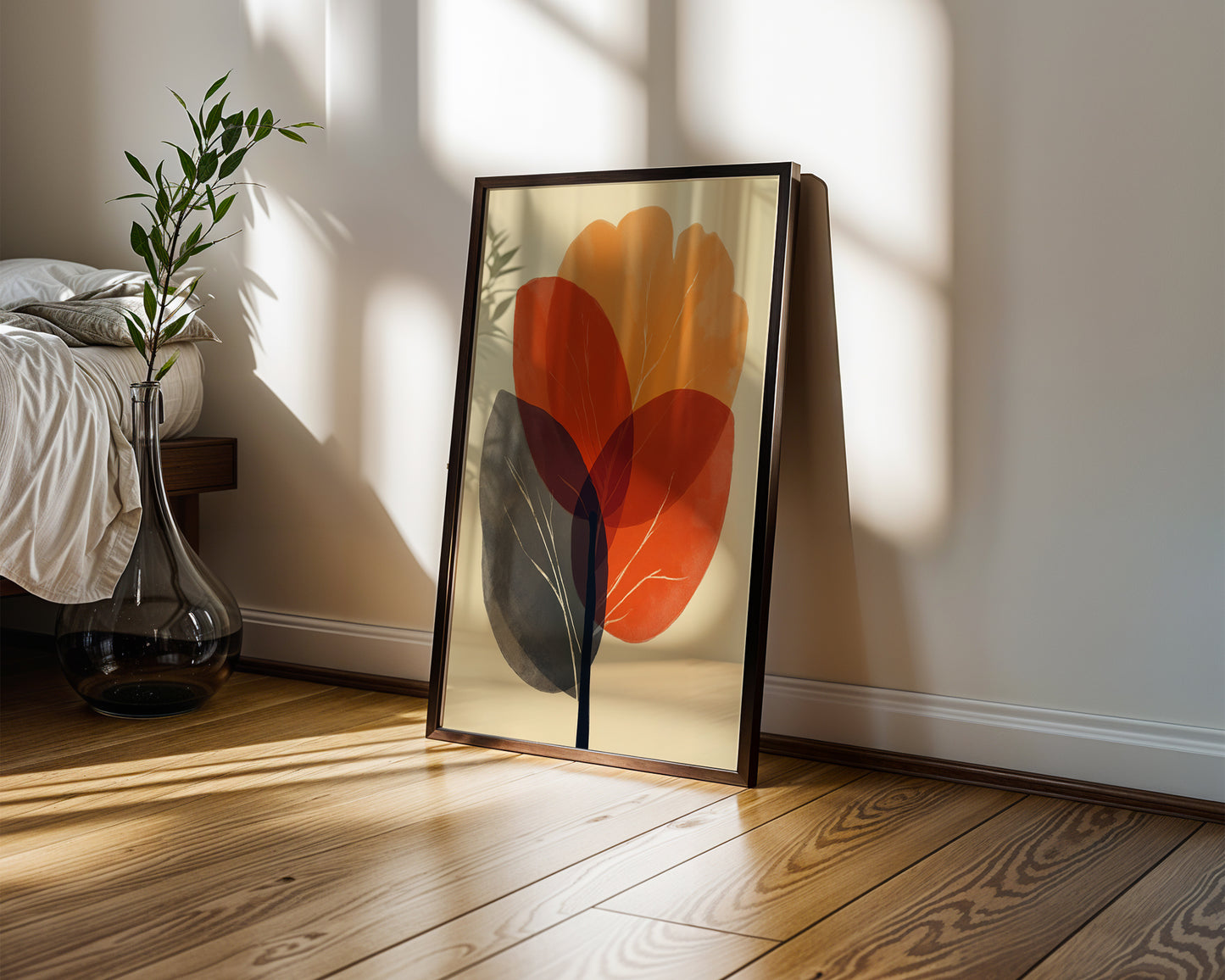 Abstract Botanical Floral wall art print(Printable+Physical)