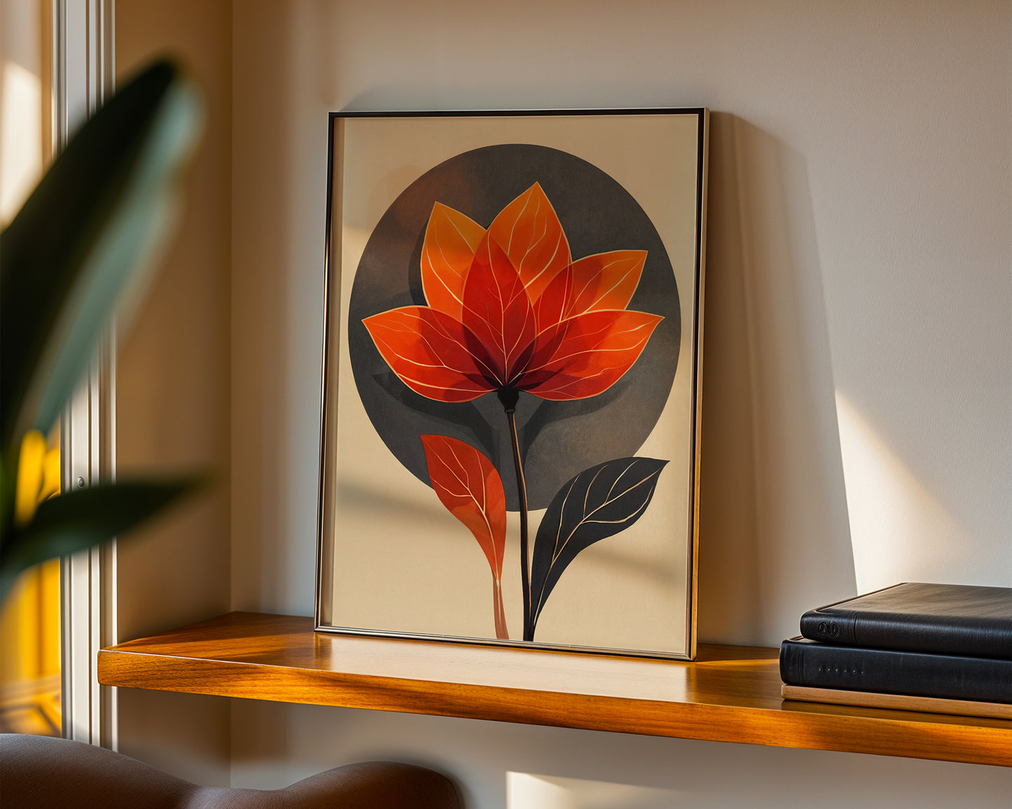 Abstract Botanical Floral wall art print(Printable+Physical)