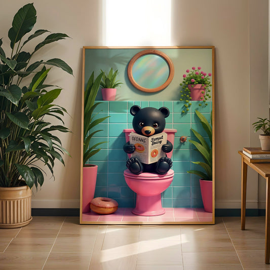Bathroom Bear Print(Printable+Physical)