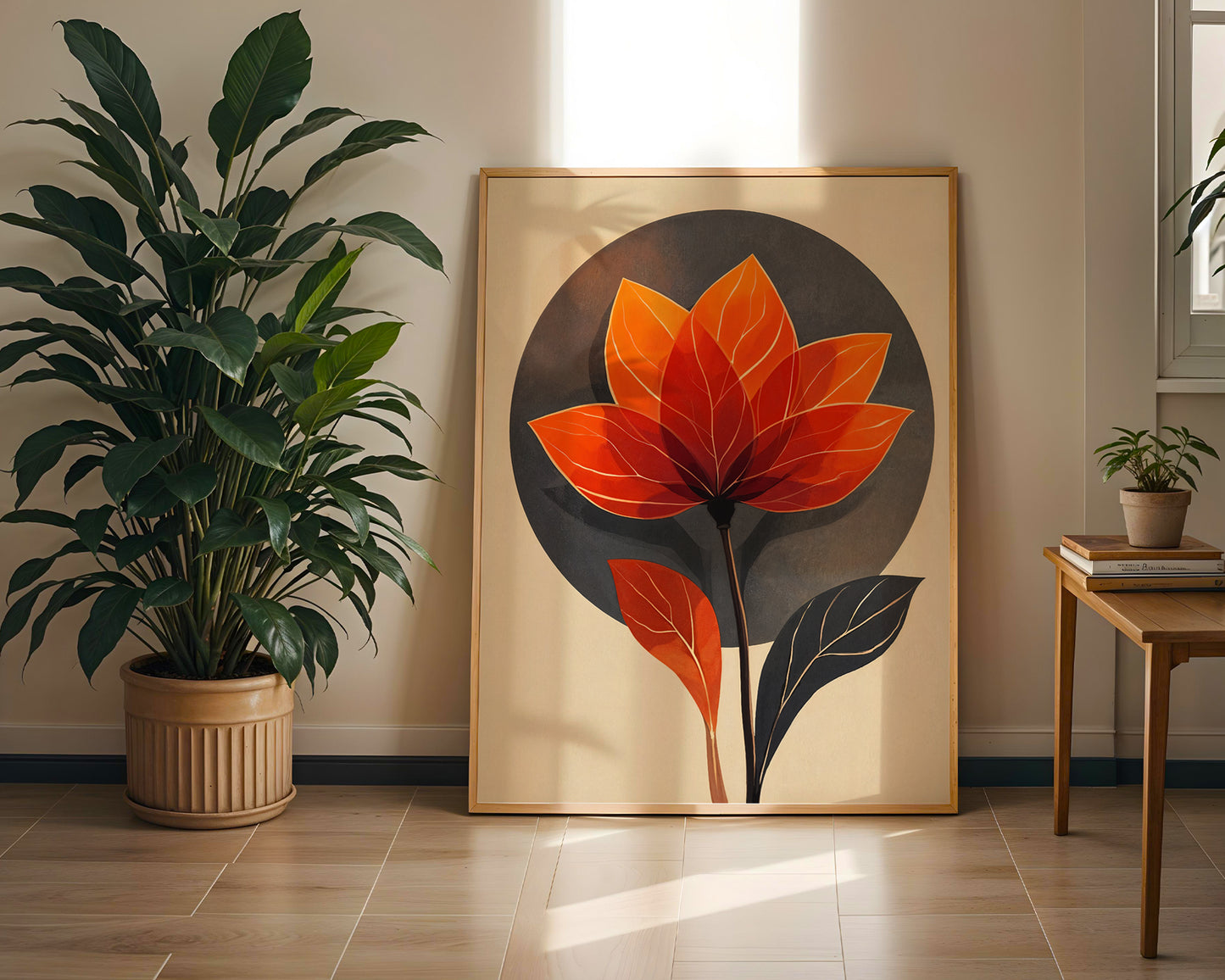 Abstract Botanical Floral wall art print(Printable+Physical)