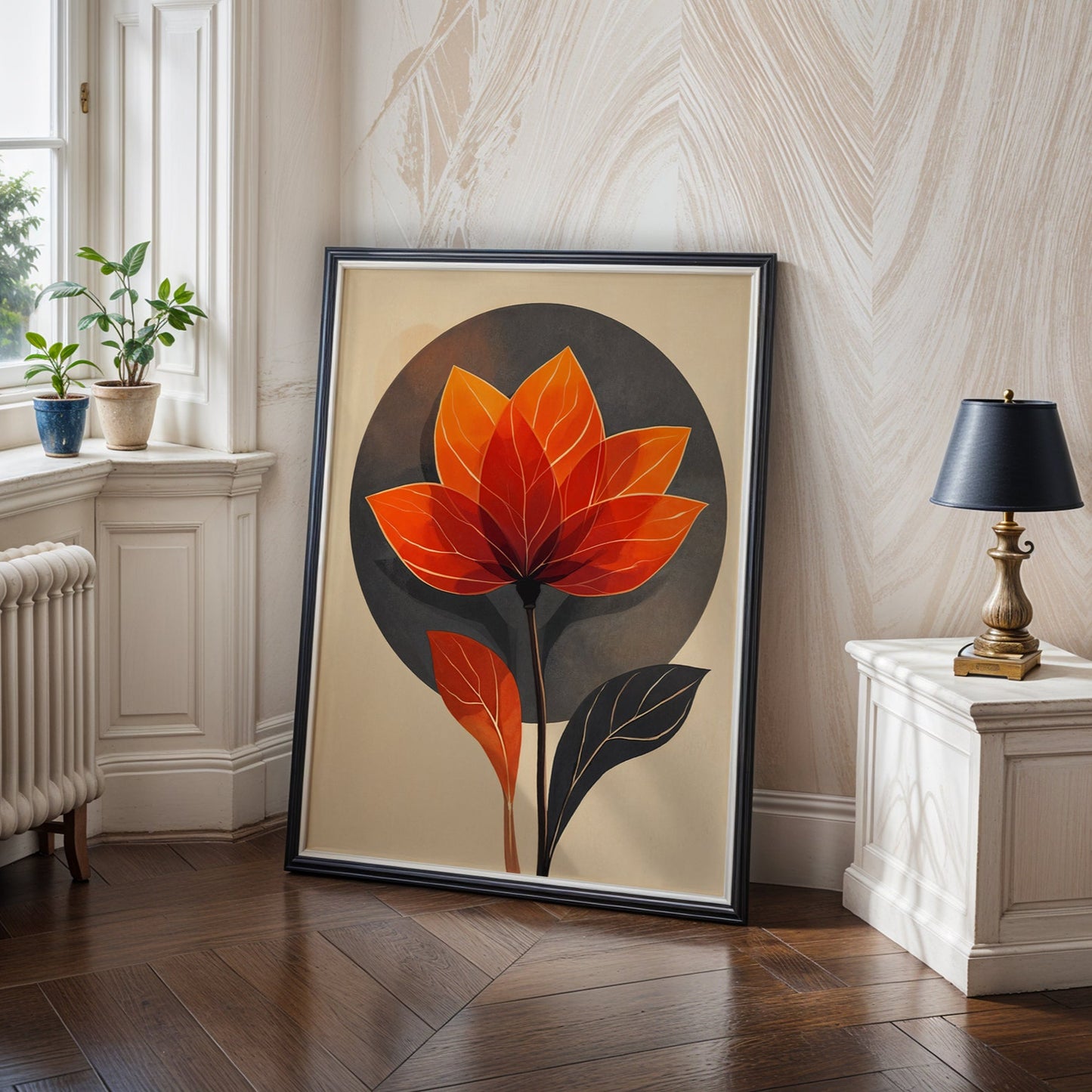 Abstract Botanical Floral wall art print(Printable+Physical)