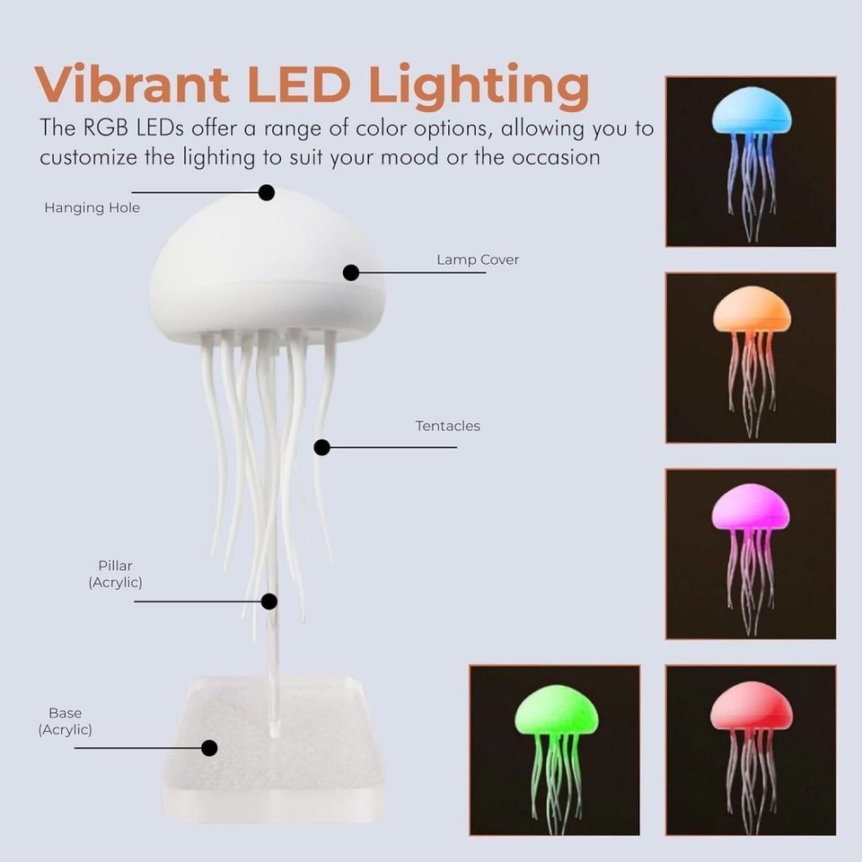 Rechargeable Jellyfish LED Night Light