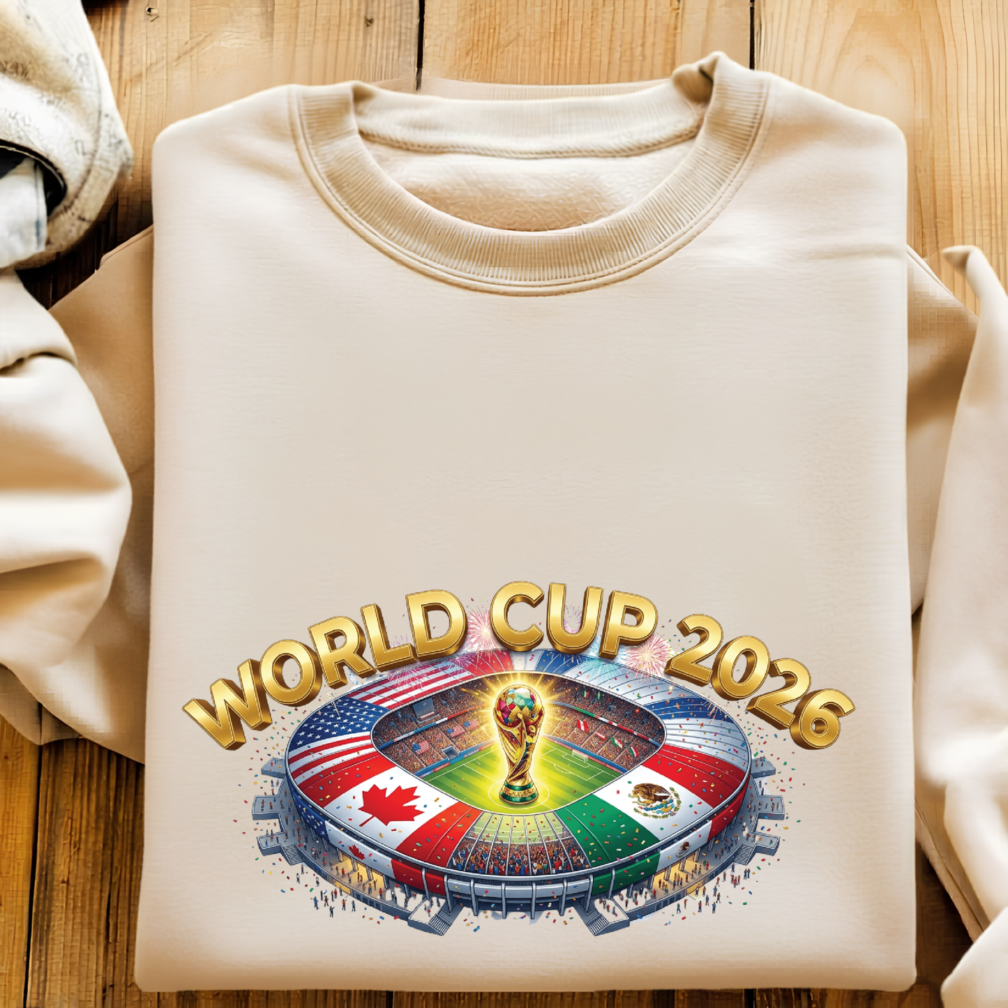 FIFA World Cup 2026 Host Stadium USA Mexico Canada Soccer Graphic T-Shirt  (physical)