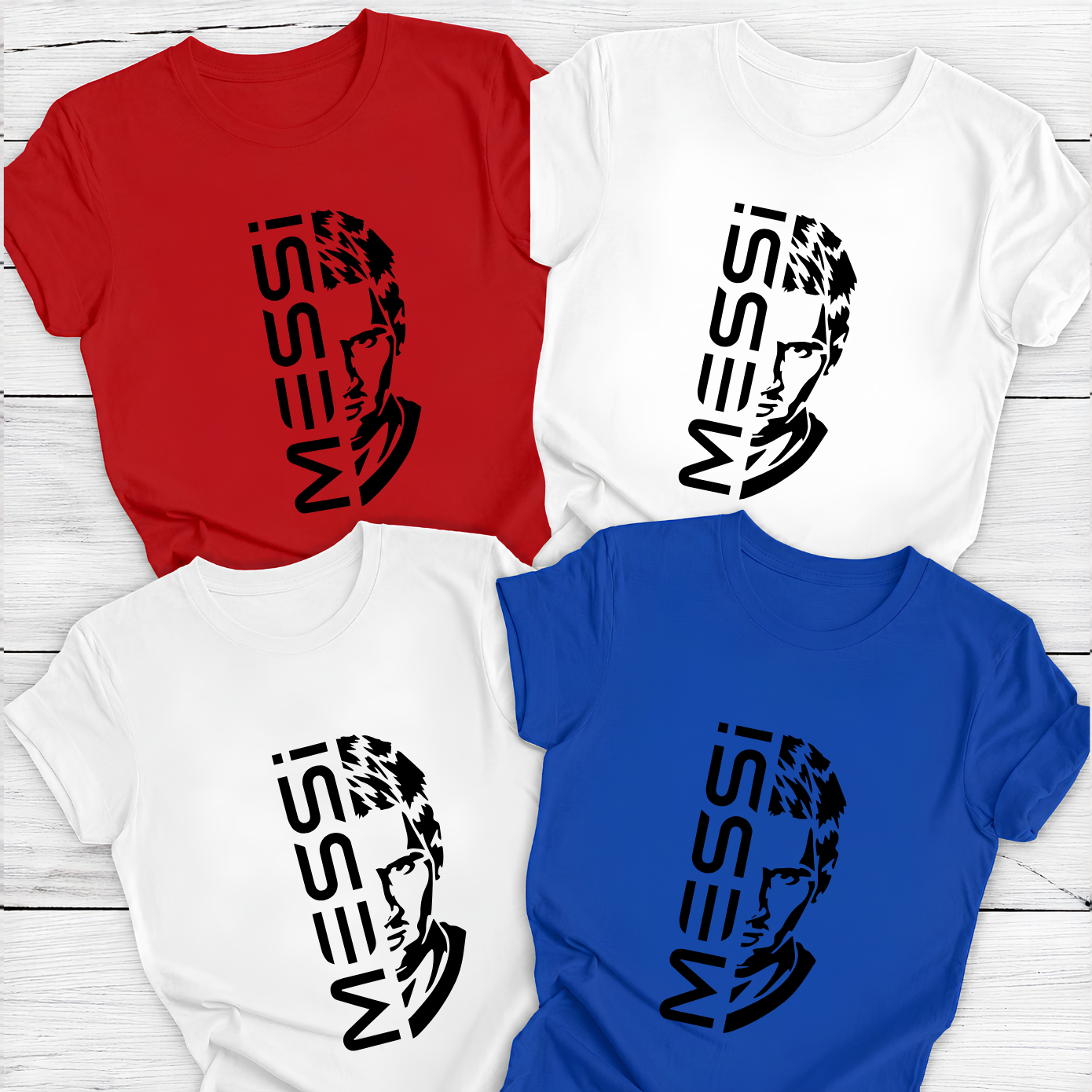 FIFA World Cup 2026, Lionel Messi Half Face Text Graphic T-Shirt (physical)
