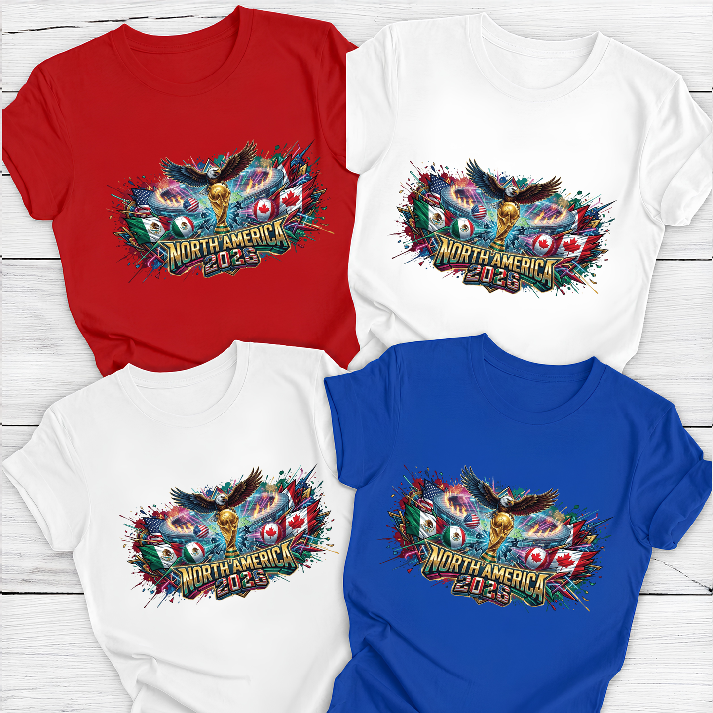 North America 2026 World Cup Eagle and Stadium Graphic T-Shirt (physical)