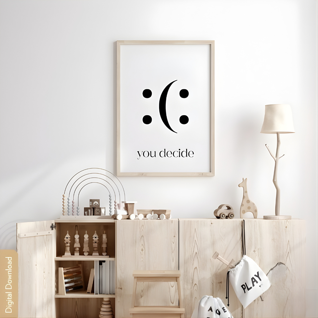 Decide Smile Home Office Wall Decor(Printable+Physical)